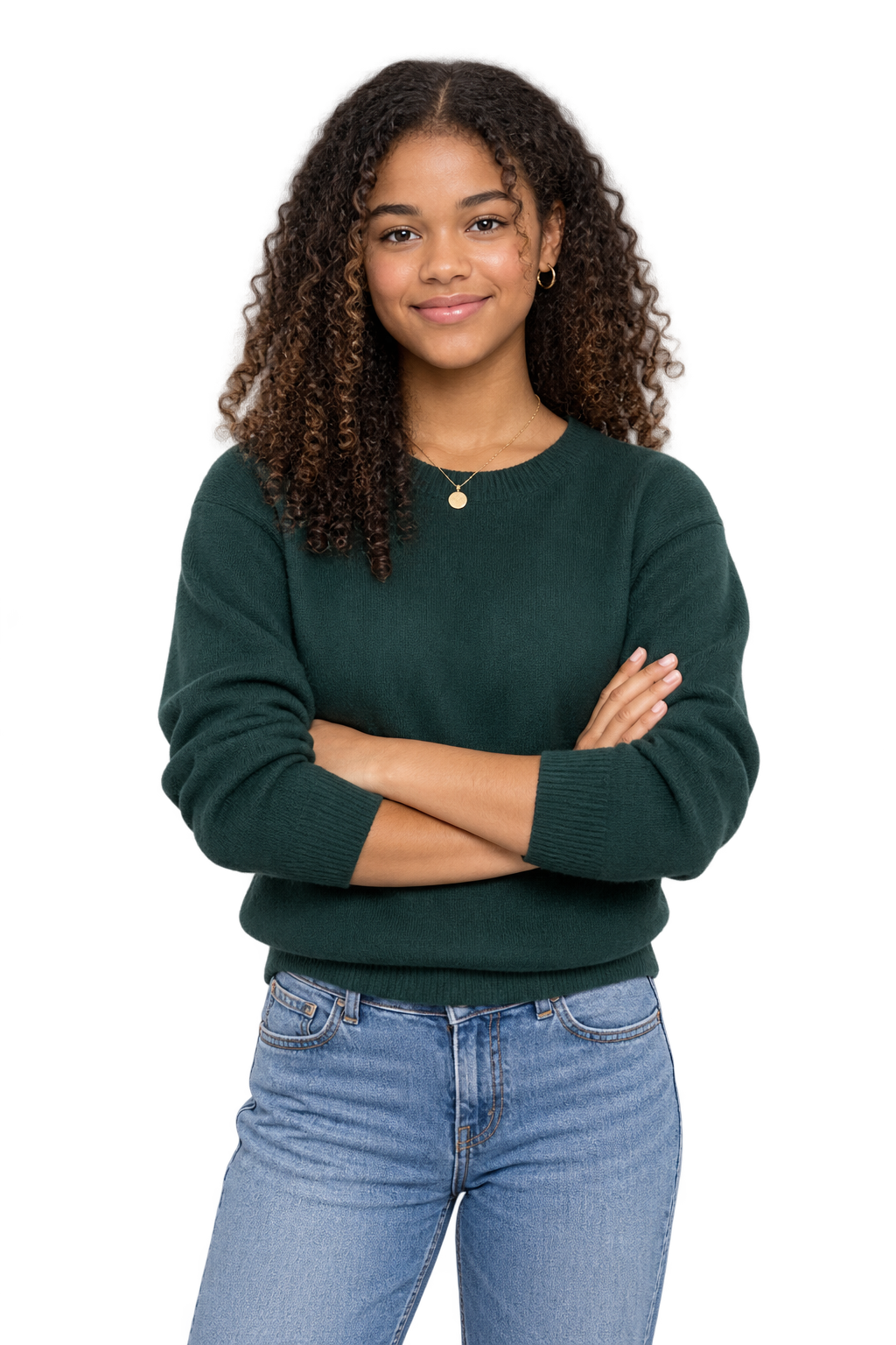 Confident student with crossed arms